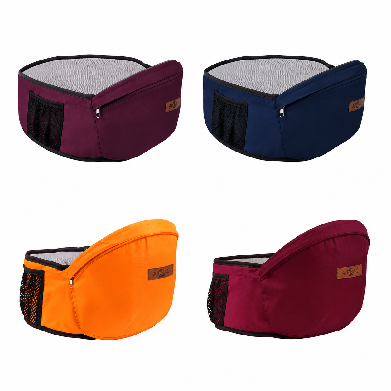Asiento de Cadera Ergonómico para Bebé — Portabebés de Cintura con Bolsillo | Alivia Brazos y Espalda