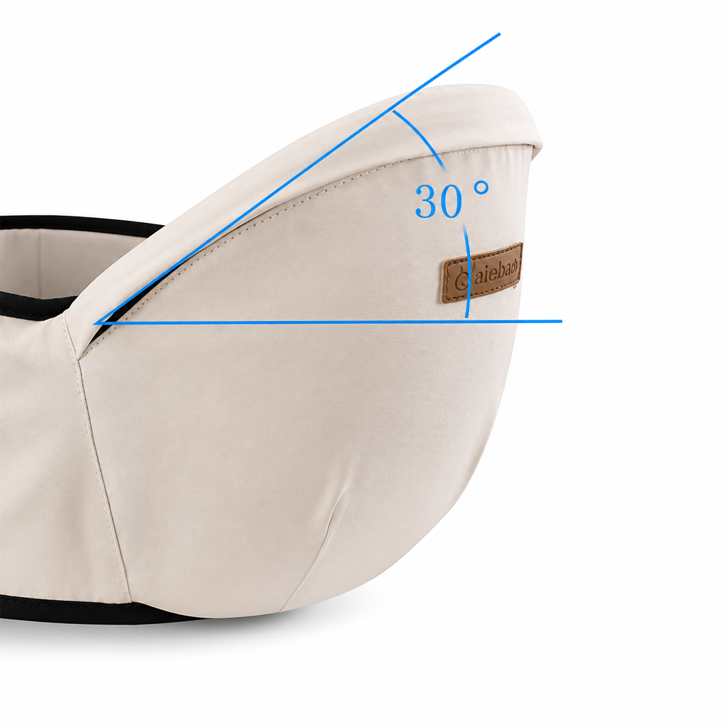 Asiento de Cadera Ergonómico para Bebé — Portabebés de Cintura con Bolsillo | Alivia Brazos y Espalda