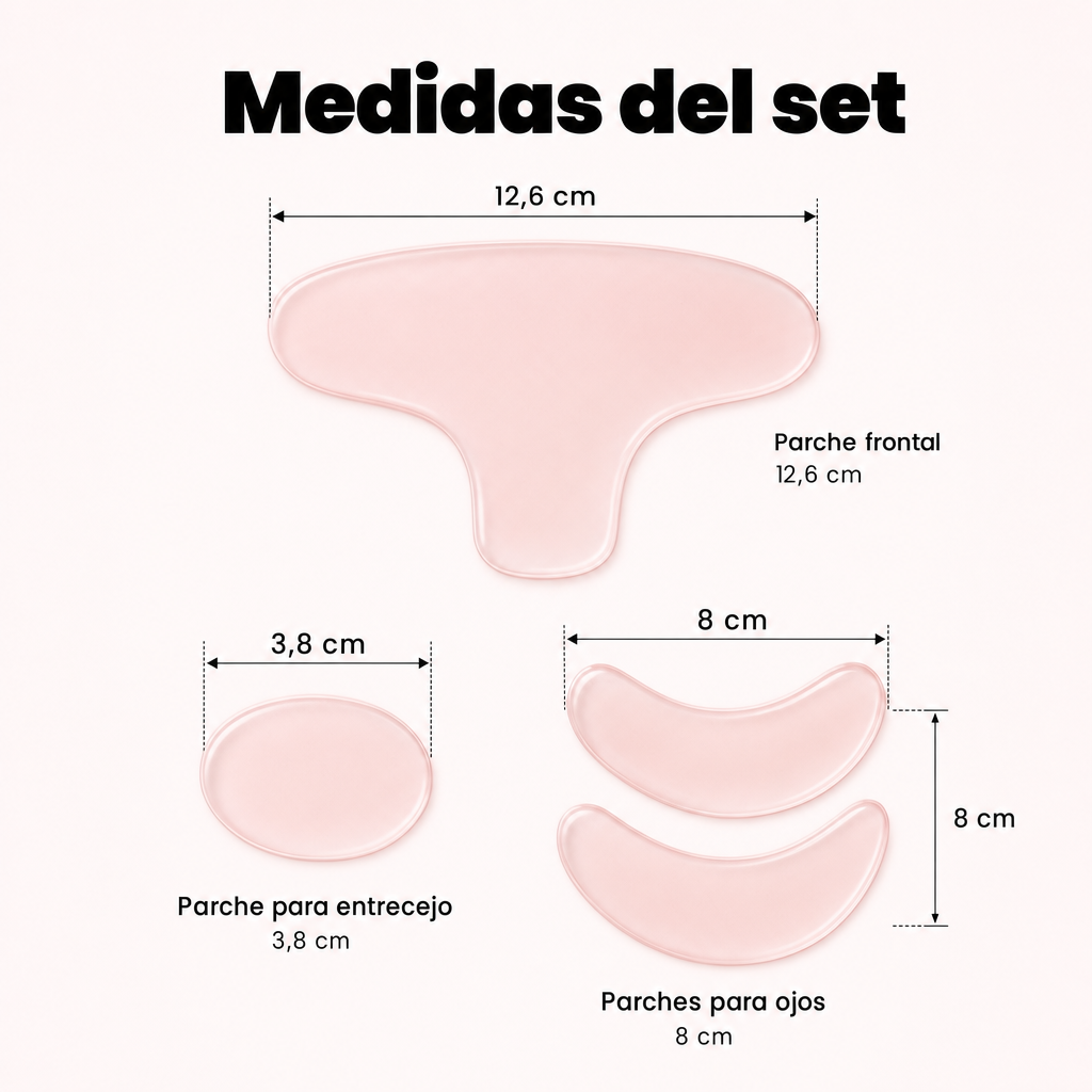 Medidas del set de parches antiarrugas