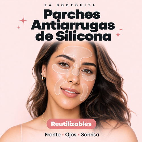 Parches antiarrugas de silicona La Bodeguita, zonas de aplicación en el rostro